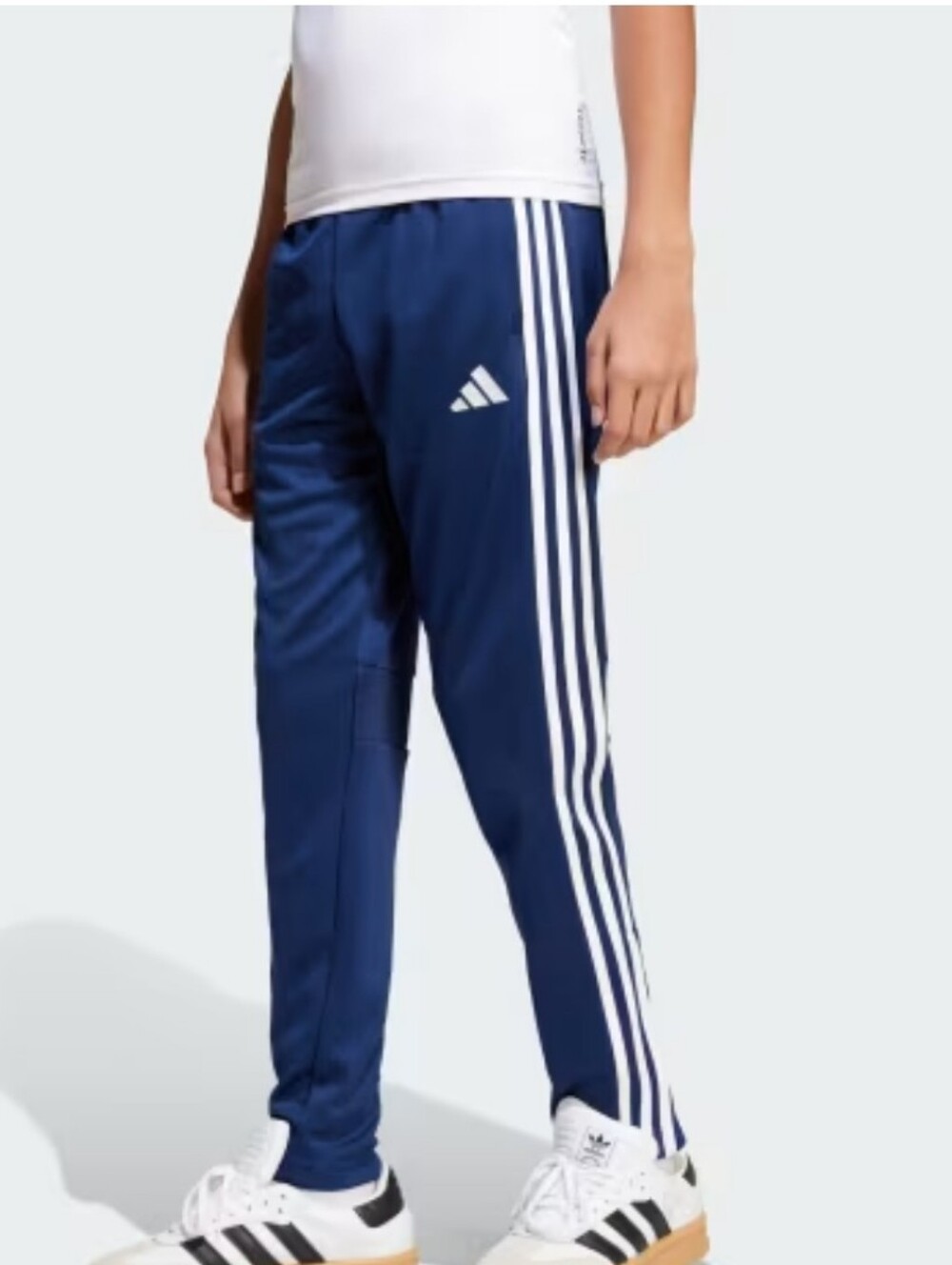 adidas Kids Tiro Track Pants - Navy with White Stripes size 15-16 youth